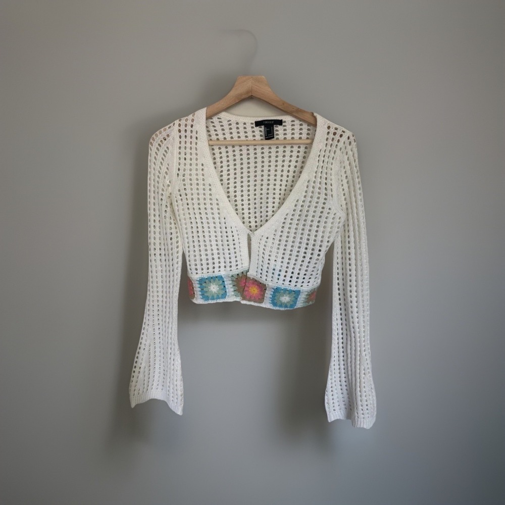 Boho 70's Crochet Women S  Sweater Festival Granny Squares Grandma  Core Taylor